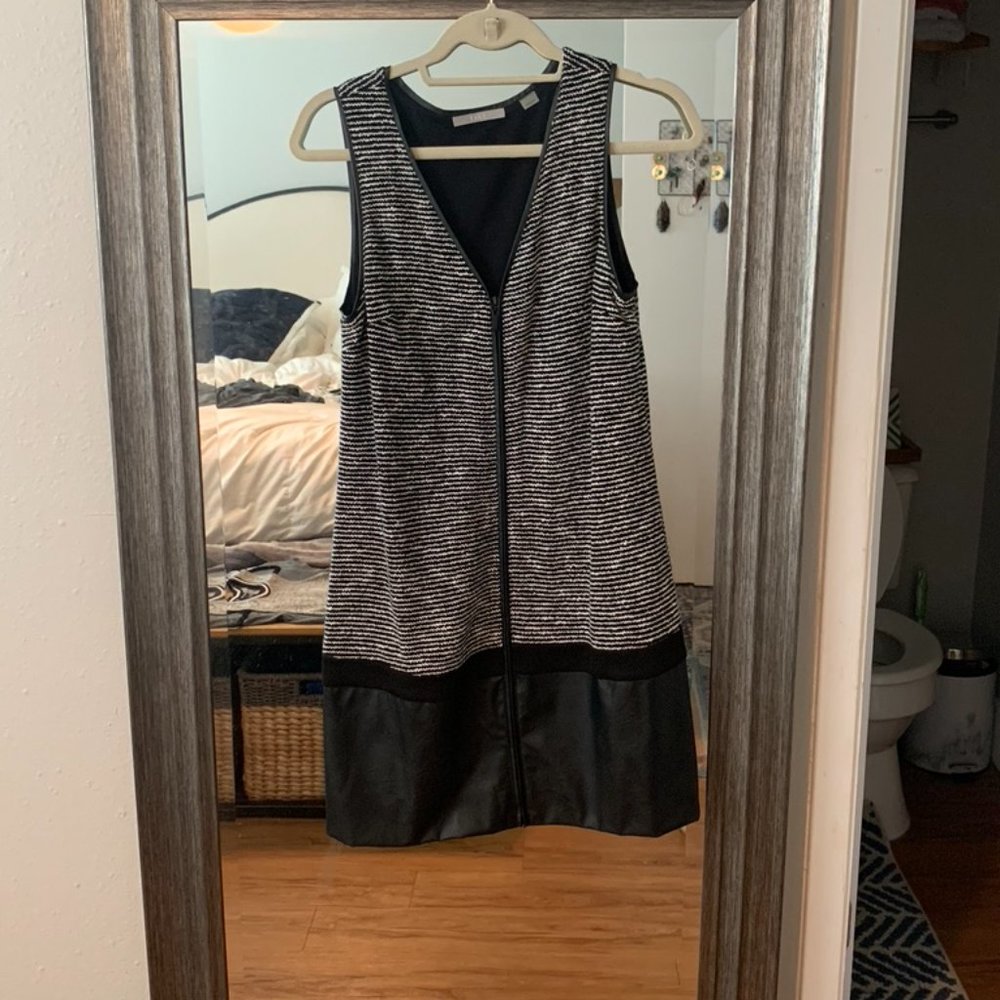Tart Black & White Zip Dress